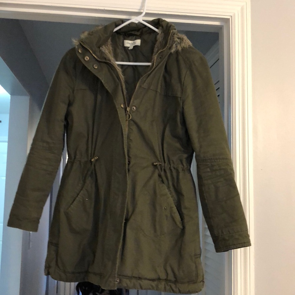 Army green winter coat